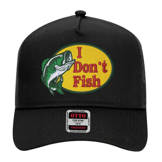 Otto Cap Trucker Mesh Back Fishing Logo Funny Hat - I Don't Fish