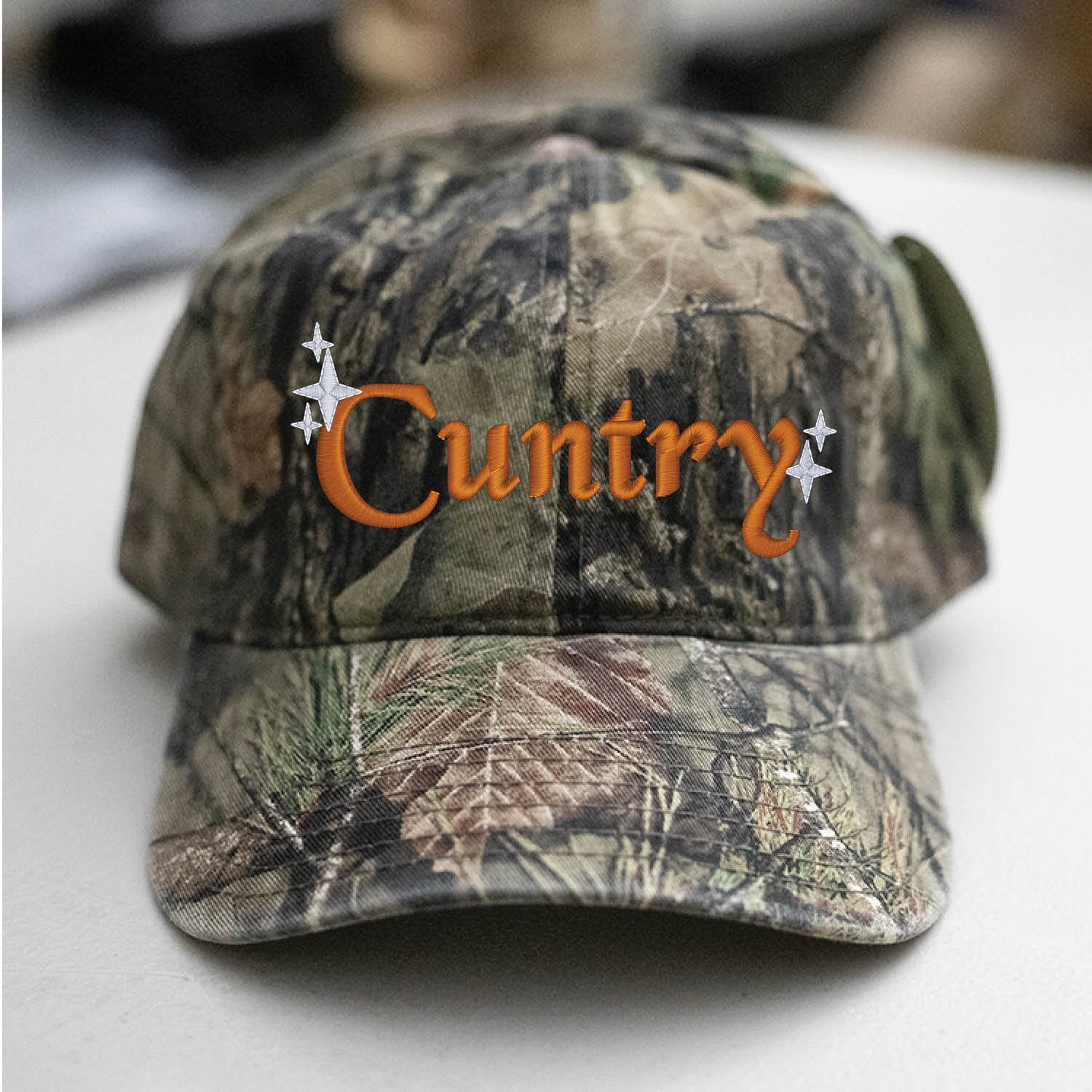 Cuntry Mossy Oak Camo Hat Embroidered