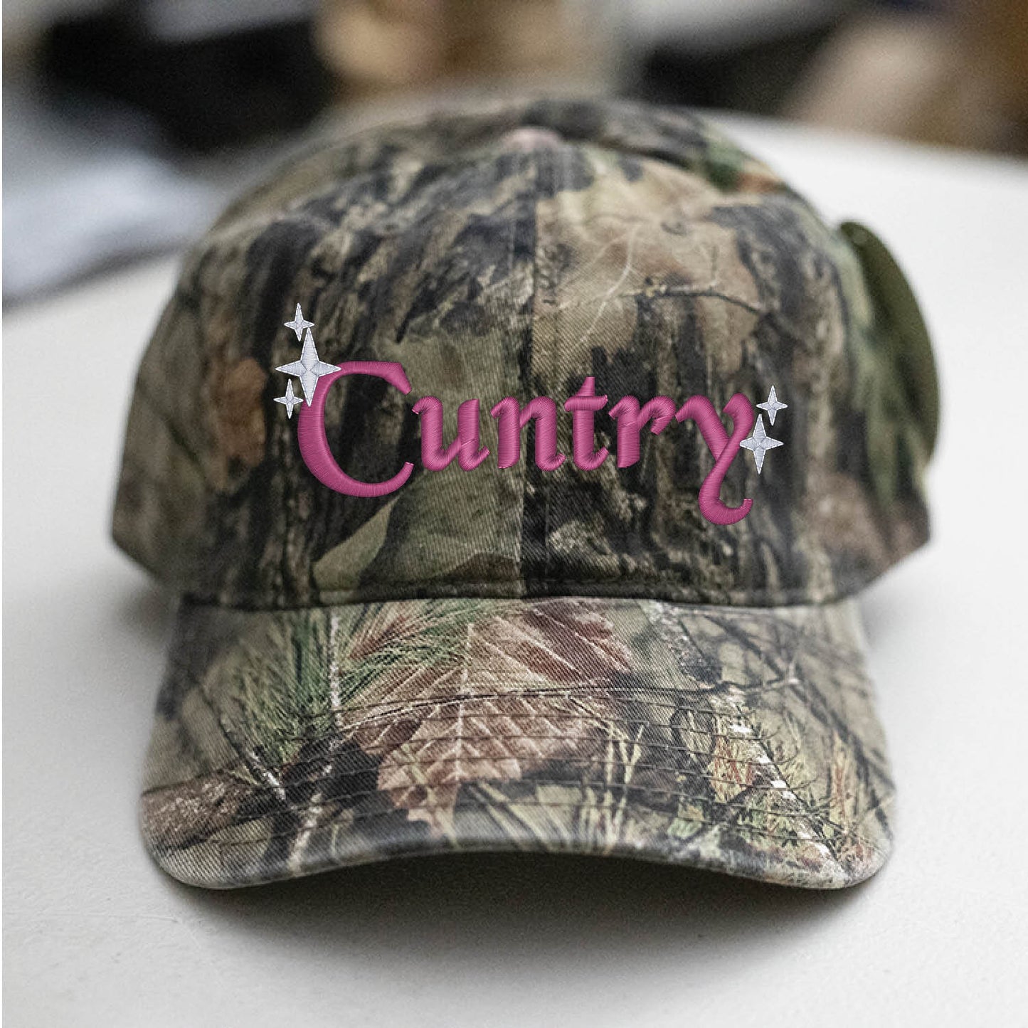 Cuntry Mossy Oak Camo Hat Embroidered