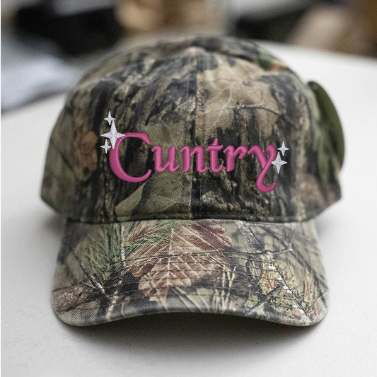 Cuntry Mossy Oak Camo Hat Embroidered