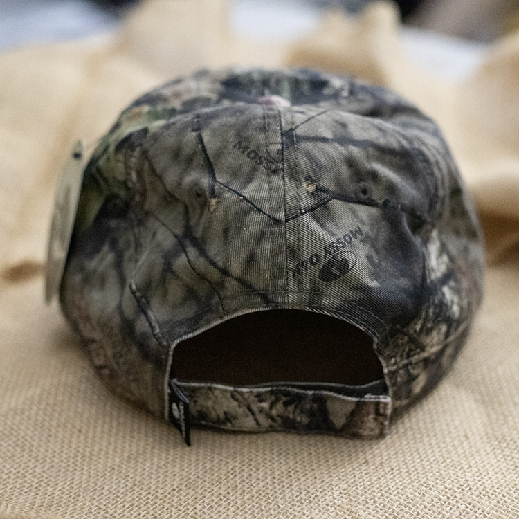 Skeleton Hand Peace Sign Mossy Oak Camo Hat Embroidered