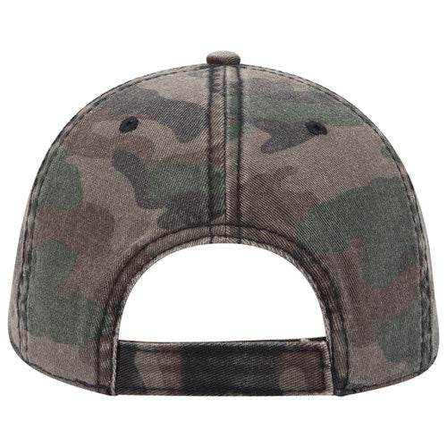 OTTO CAP Camouflage 6 Panel Low Profile Baseball Cap Garment Washed Cotton Twill-Custom Embroidery