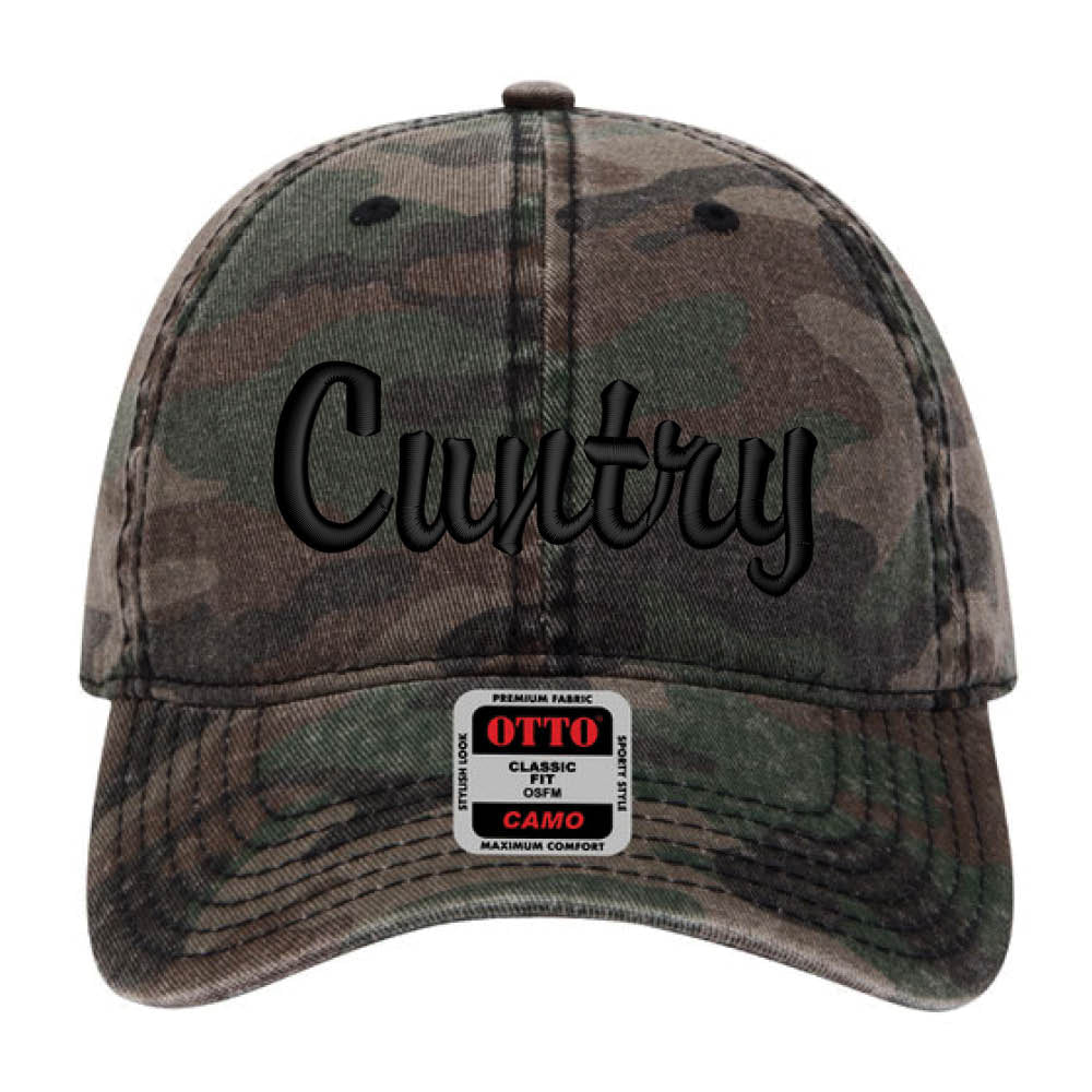 CUNTRY Camo Garment Washed Hat