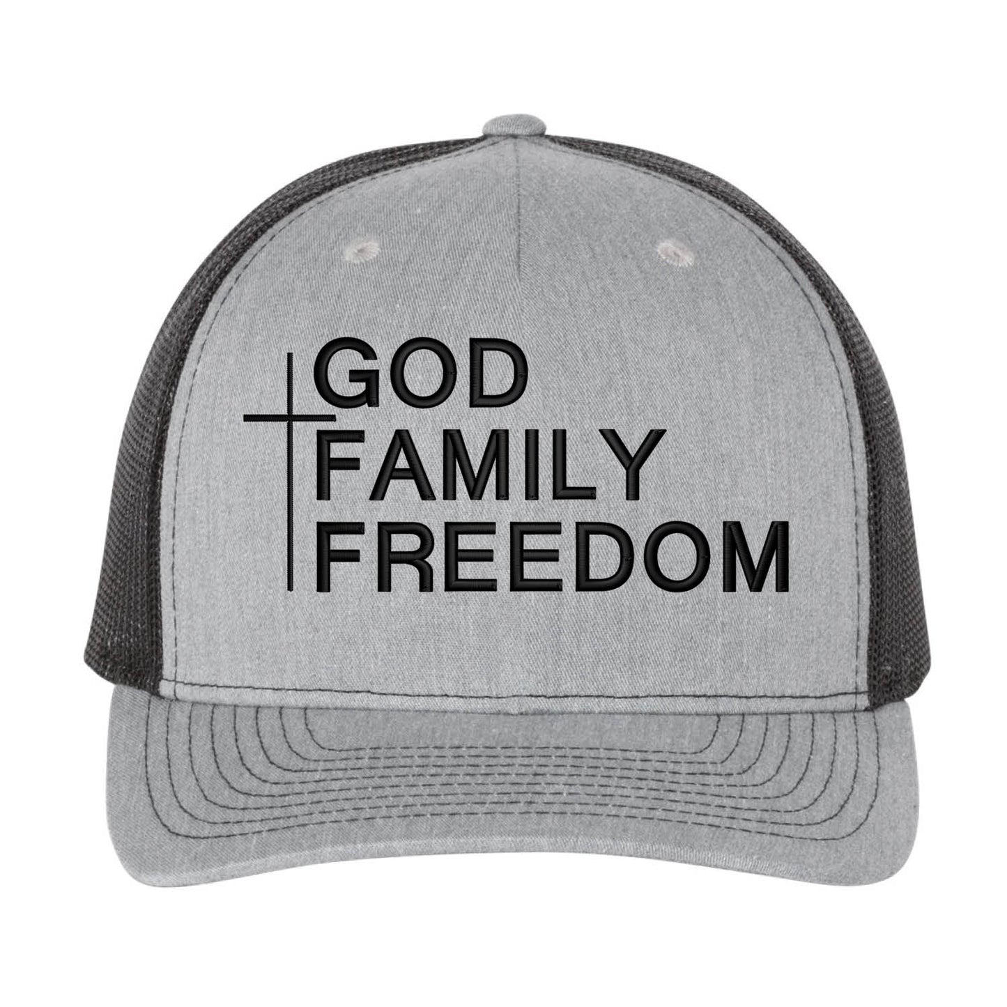 God Faith Freedom Embroidered Richardson Hat
