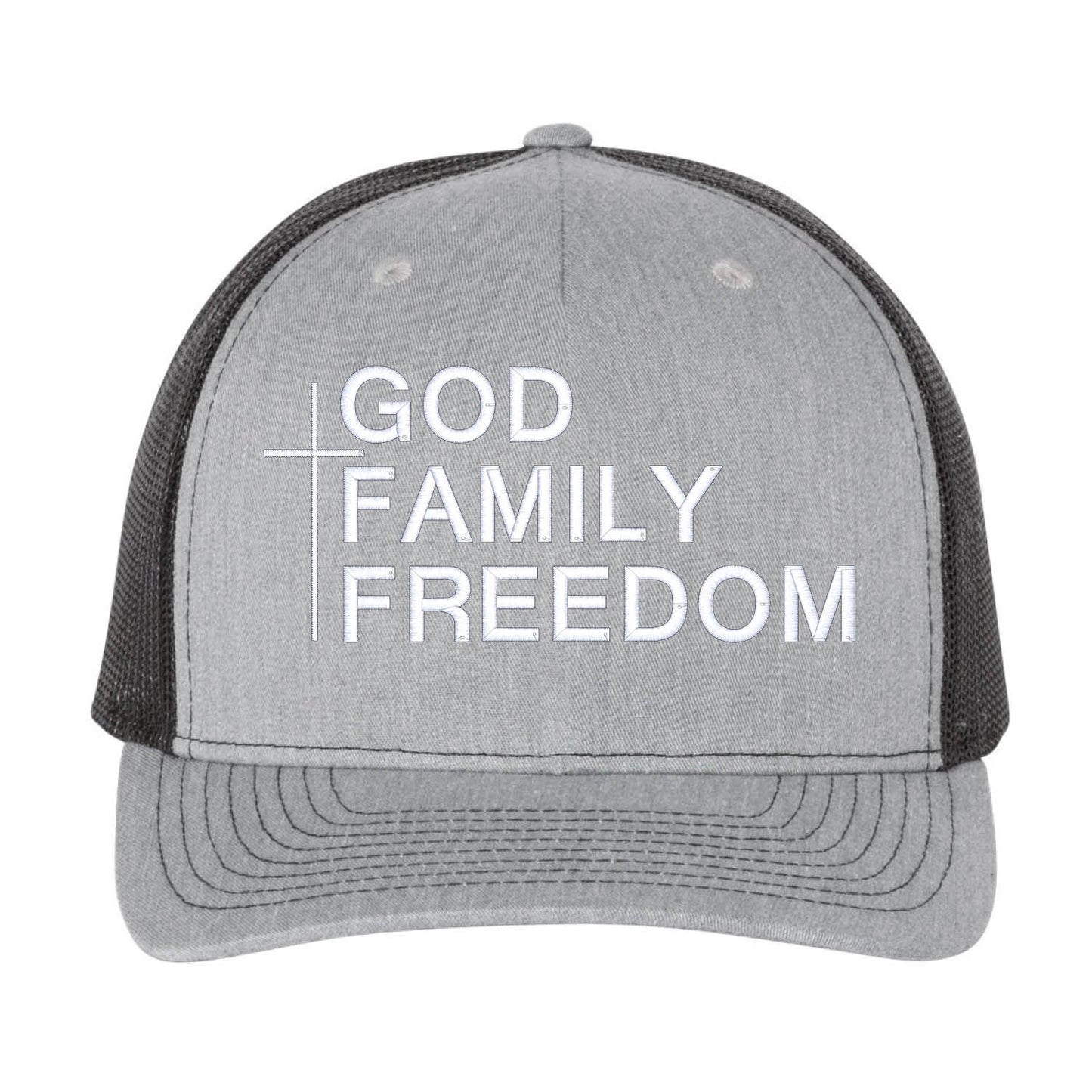 God Faith Freedom Embroidered Richardson Hat
