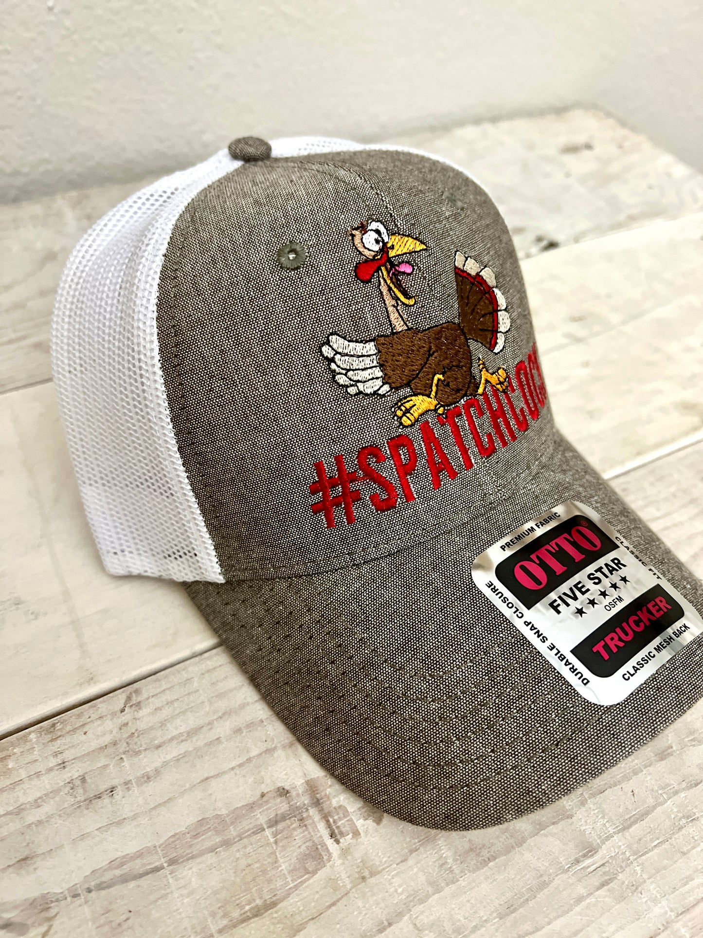 Spatchcock Thanksgiving Turkey Funny Trucker Mesh Embroidered Hat