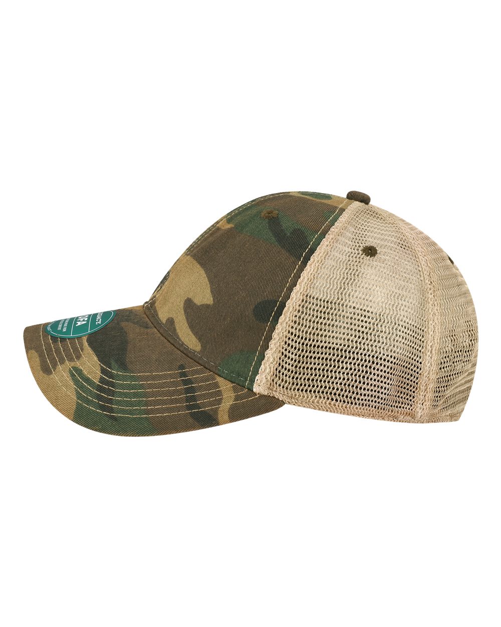Legacy Army Camo Mesh Back Unstructured Cap Embroidered Fag Yellow Triangle Logo