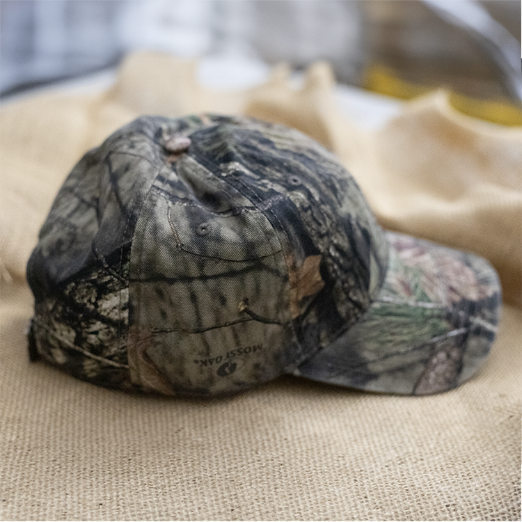 Mossy Oak Camo Custom Text Embroidered Hat Unstructured 100% Cotton