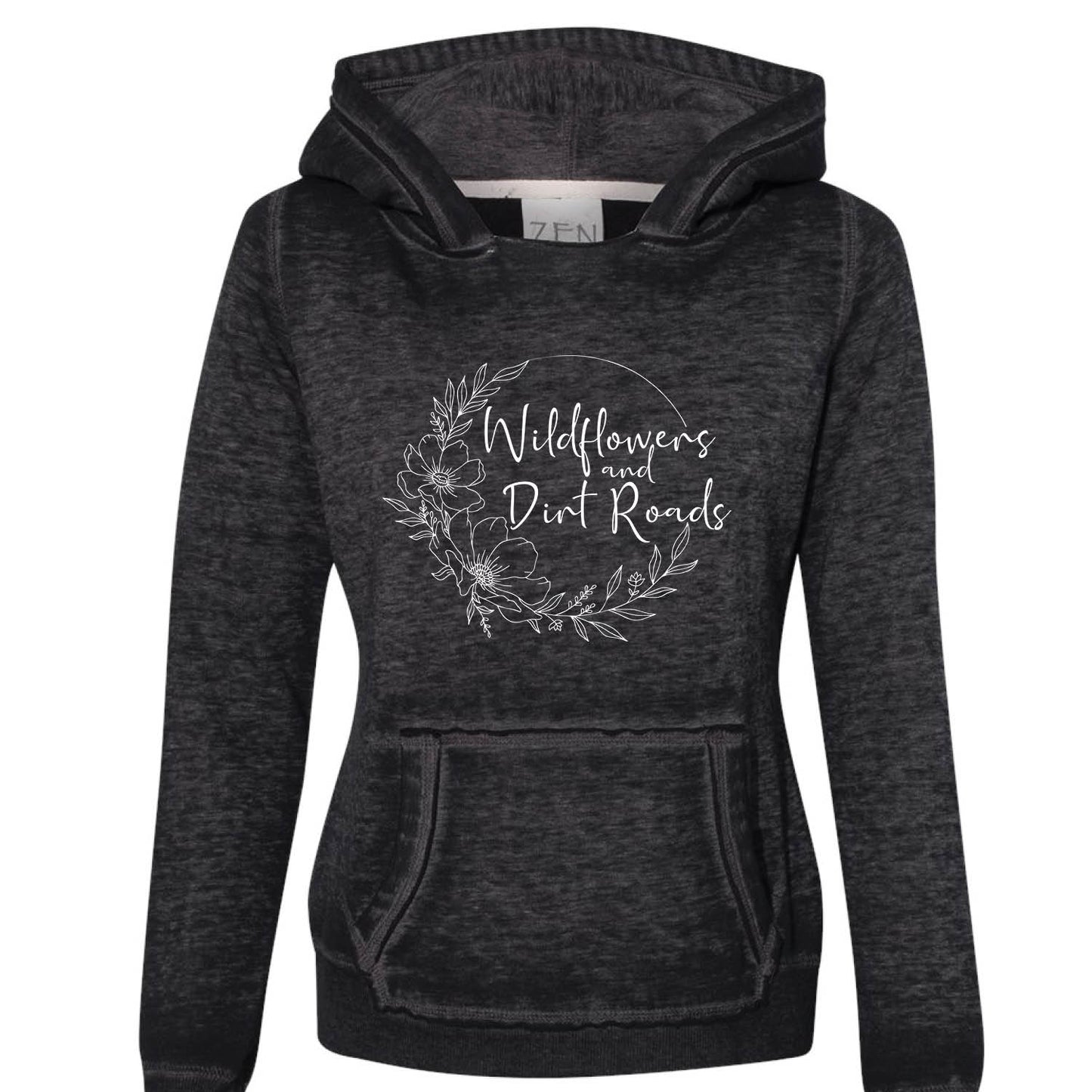 Wildflowers and Dirt Roads - Women's Hooded Lightweight Pullover