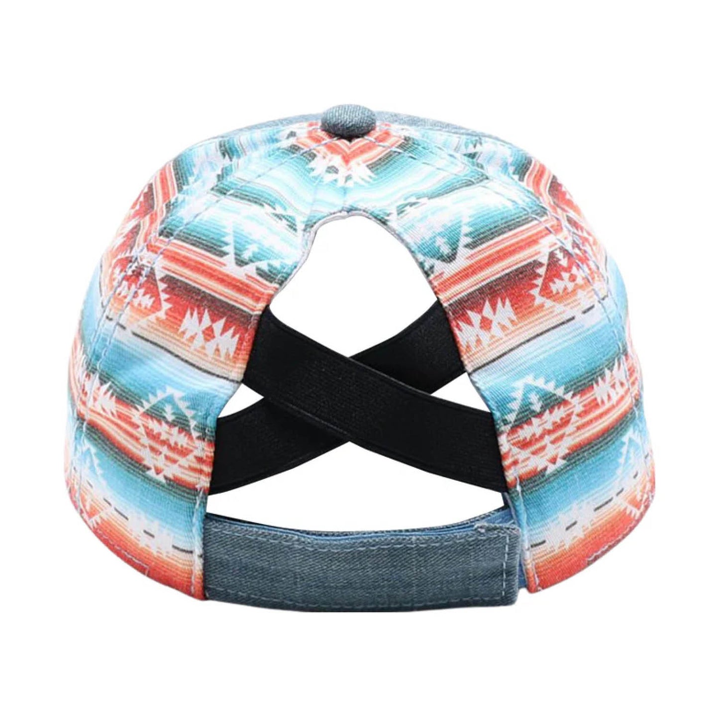 You Look Like You Love Me-Denim/Print Lady's Hat-Ponytail