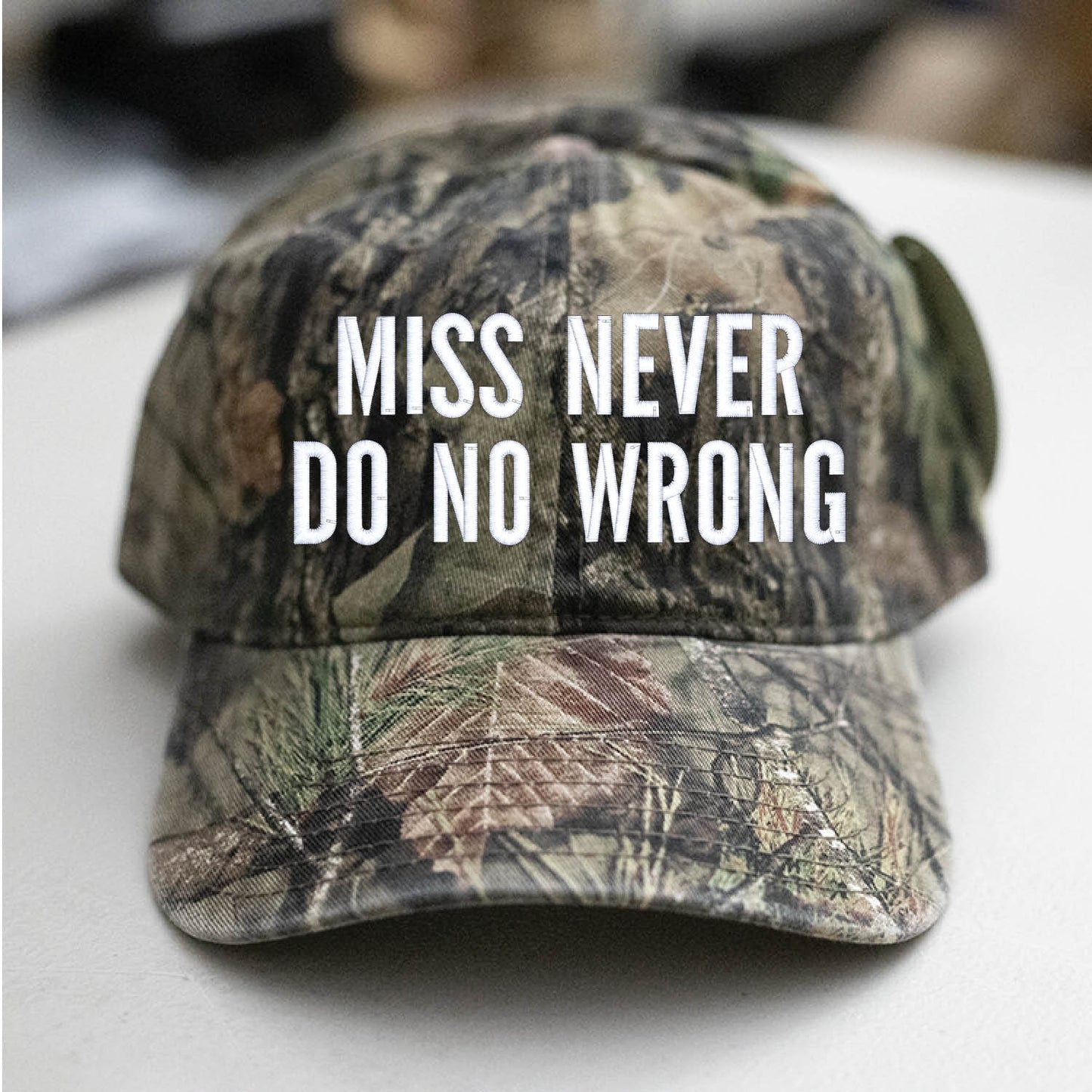 MISS NEVER DO NO WRONG Camo Hat