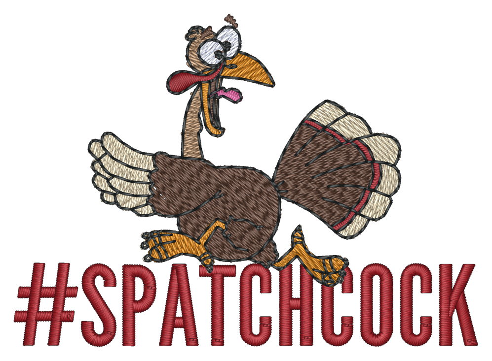 Spatchcock Thanksgiving Turkey Funny Trucker Mesh Embroidered Hat