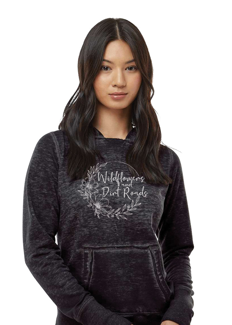 Wildflowers and Dirt Roads - Women's Hooded Lightweight Pullover